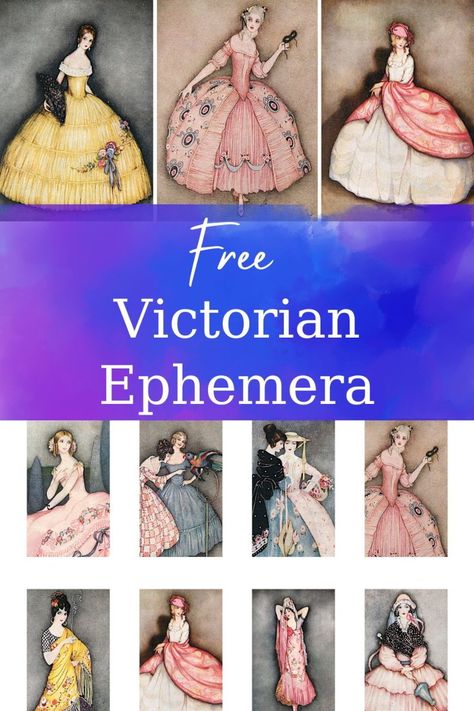 Free Victorian Ephemera Printables — The Art Scavenger Vintage Ladies Printable Free Images, Free Journal Printables, Journals Books, Ephemera Printables, Junk Journal Inspiration, Junk Journal Tags, Free Collage, Journaling Collage, Victorian Age