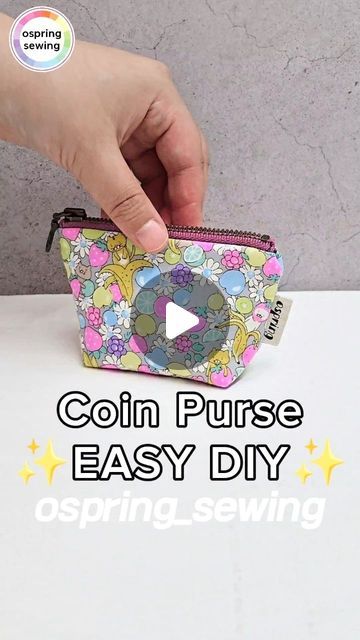 Homemade Coin Purse, How To Sew A Coin Purse, Coin Purse Aesthetic, Coin Purse Pattern Free, Coin Bag Diy, Sew A Coin Purse, Diy Coin Purse Tutorial, Diy Coin Purse Pattern, Coin Purse Sewing Pattern