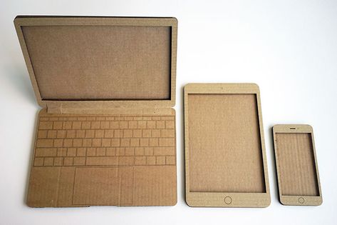 Cardboard Laptop, Cardboard Crafts Kids, طابع بريدي, Diy Laptop, Cardboard Crafts Diy, Cardboard Box Crafts, Cardboard Toys, Tanah Liat, Cardboard Art