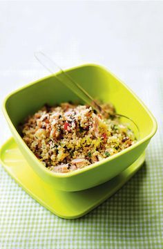 This couscous recipe makes an easy, healthy lunchbox filler. Tuna Couscous, Quinoa And Brown Rice, Delicious Magazine Recipes, Tuna Recipe, Healthy Lunches For Work, Couscous Recipes, Work Lunches, Healthy Lunchbox, Work Meals