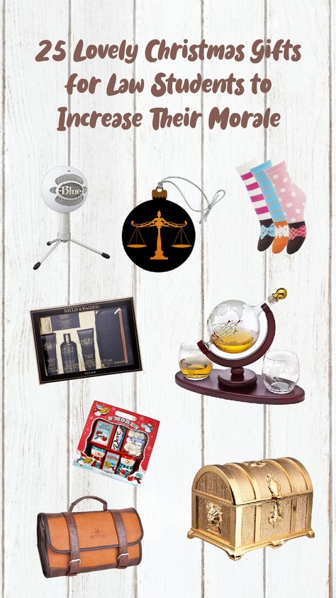 A lot of reasons can be used to buy Christmas gifts for law students. It can encourage them to study harder and graduate. Besides that, some items can also be very useful for their daily lives. On our list of heart-warming Christmas gifts for law students, you’ll find amazing items like ornaments and adorable wall décor that fits the style of a law student. Law School Gift Ideas, Gifts For Law Students, Expensive Pens, Law Students, Work Anniversary, Classy Christmas, Professional Gifts, Funny Christmas Gifts, Cute Christmas Gifts