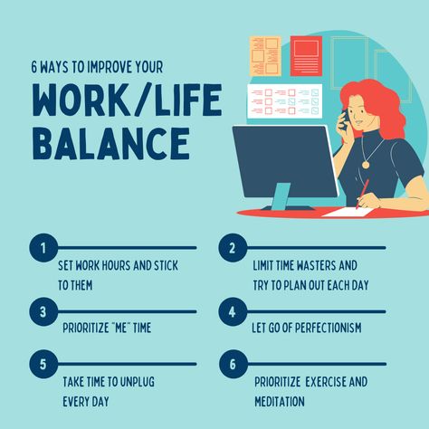 Balancing Work And School, Work And School Balance, Work Life Balance Aesthetic, Yoga Presentation, Wfh Tips, Please Take Care Of Yourself, Work Wellness, Health Awareness Poster, Creating Routines