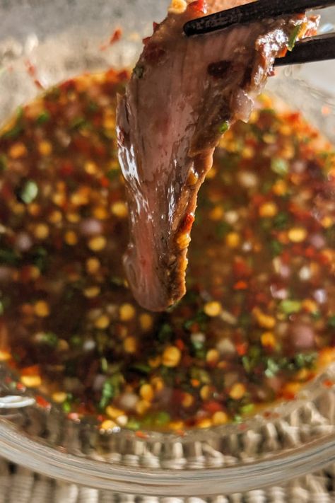 Thai Steak Sauce, Thai Steak Recipes, Lao Steak Marinade, Thai Marinade For Beef, Thai Steak Marinade, Spicy Steak Recipes, Thai Beef Marinade, Asian Steak Sauce, Spicy Steak Sauce