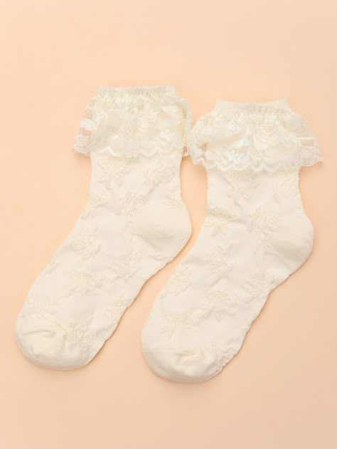 Socks Coquette, Coquette Socks, Lace Trim Socks, Princess Closet, Women Crew Socks, Dr Wardrobe, Girl Closet, Outfit Formulas, Lace Socks