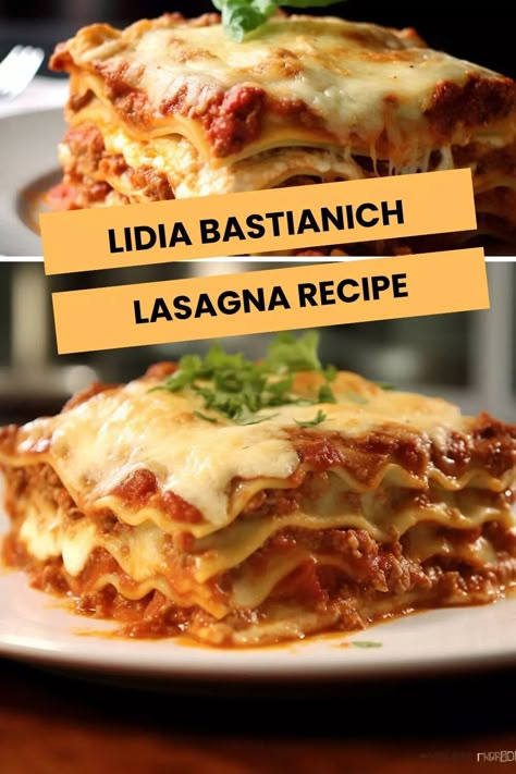 Lidia Bastianich Lasagna Recipe – Hungarian Chef Lydia Bastianich Recipes, Authentic Lasagna Recipe, Authentic Lasagna, Lasagna With Bechamel, Lydia Bastianich, Bread Lasagna, Lidias Italy Recipes, Lasagna With Bechamel Sauce, Lidia Bastianich Recipes