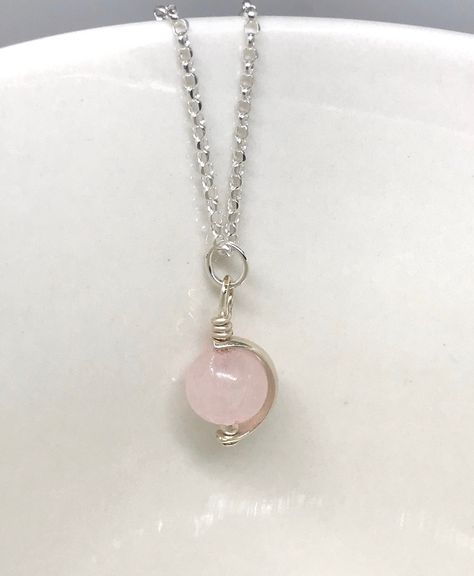 Pink Quartz Jewelry, Dainty Gemstone Jewelry, Sterling Silver Gemstone Necklace, Blush Jewelry, Rose Quartz Necklace Pendants, Gemstone Hoop Earrings, Tiger Eye Jewelry, Rose Quartz Jewelry, Jewelry Minimalist