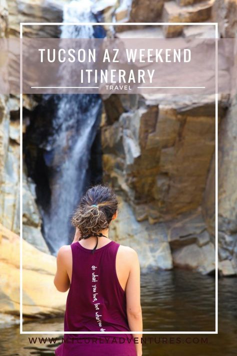 Tucson Arizona Weekend Guide - My Curly Adventures. #travel #travelling #Tucson #Arizona #weekend Tuscan Arizona, Tuscon Az, Hikes In Arizona, One For The Road, Arizona Adventure, Arizona Hiking, Swimming Hole, Weekend Itinerary, Cute Shopping