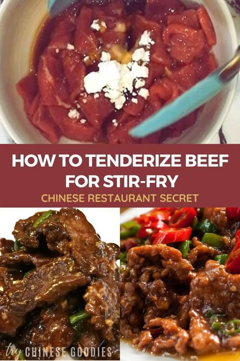 How To Tenderize Beef, Tenderize Beef, Meat Tenderizer Recipe, Peper Steak, Chinese Beef Recipes, Mongolian Beef Recipe, Chinese Beef, Beef Stir Fry Recipes, Mongolian Beef Recipes