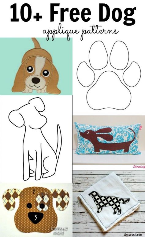 Check out this round up of adorable free dog applique patterns. They are perfect for Dog Applique Patterns, Applique Template, Dog Applique, Free Applique Patterns, Creeper Minecraft, Dog Quilts, Applique Quilt Patterns, Applique Templates, Costura Diy