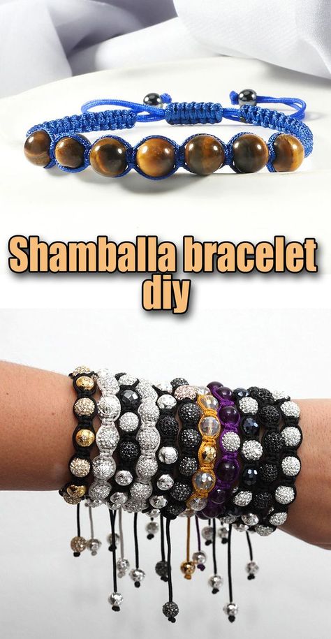 Shamballa Bracelet Diy How To Make, Bohemian Bracelets Diy Tutorials, Shambala Bracelet Tutorial, Shamballa Bracelets Tutorial, Diy Mens Jewelry, Shamballa Bracelet Diy, Beaded Bracelets Diy Tutorials, Diy Bracelets Step By Step, Bohemian Bracelets Diy