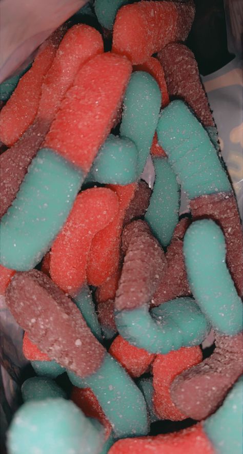 Trolli Gummy Worms Aesthetic, Trollies Gummy Worms, Sour Gummy Worms Aesthetic, Gummy Worm Aesthetic, Junk Food Snacks Candy, Gummy Worms Aesthetic, Sweets Aesthetic Candy, Candy Gummies, Childhood Snacks