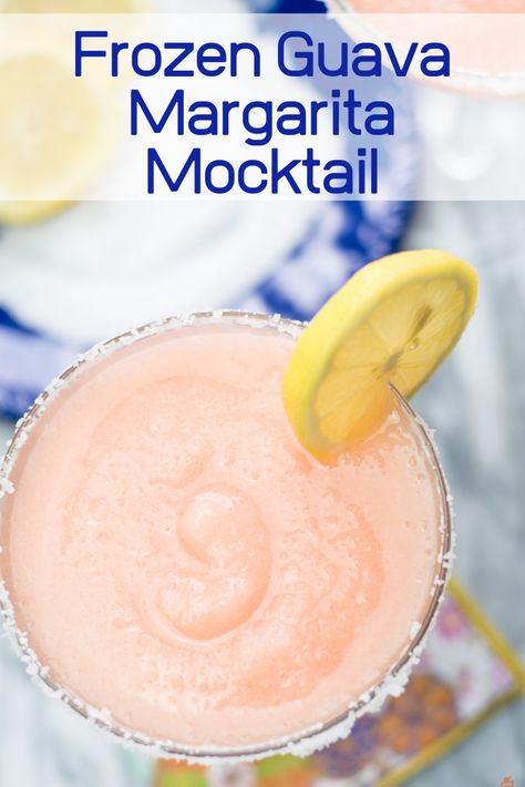 Frozen Guava Margarita Mocktail is not too sweet or sour - it's the perfect frozen margarita. #FrozenMargarita #MargaritaMocktail #Guava Fresh Guava Recipes, Margarita Mocktail Recipe, Guava Margarita, Margarita Mocktail, Guava Nectar, Guava Recipes, Best Mocktails, Hawaii Recipes, Easy Margarita Recipe