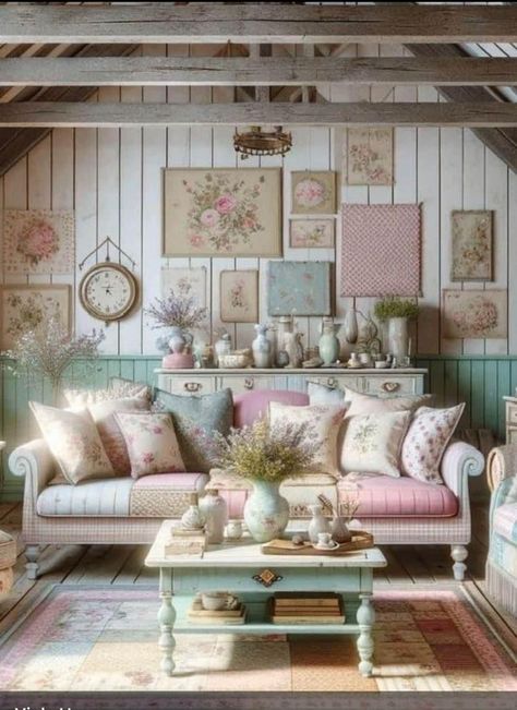 (4) Facebook Chic Farmhouse Living Room, Shabby Chic Farmhouse Living Room, Diy Shabby Chic, Muebles Shabby Chic, Farmhouse Living Room Decor, Home Decor Cozy, Estilo Shabby Chic, Shabby Chic Living, Tranquil Retreat