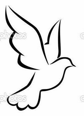 Easy Dove Drawing, Dove Drawing Simple, Independence Tattoo, Dove Drawing, Remembrance Day Art, Independence Day Drawing, Bird Template, Butterfly Template, Homemade Birthday Cards