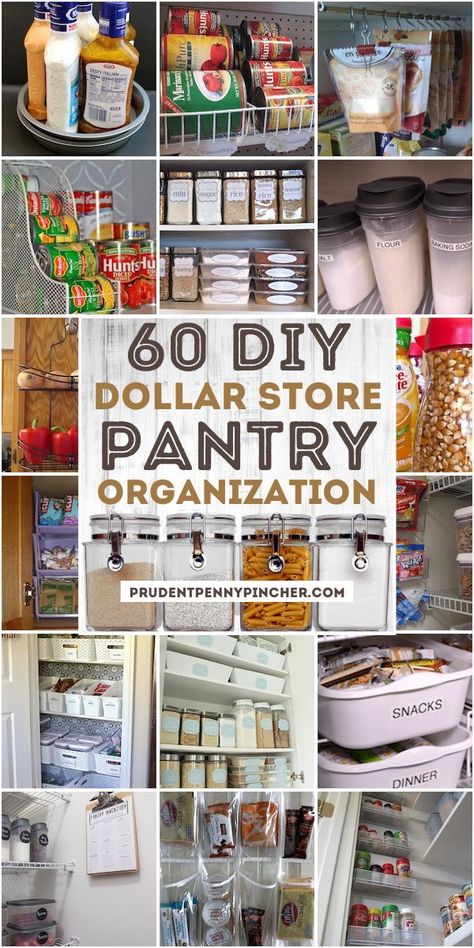 Pantry Organization Dollar Store, Canned Good Storage, Diy Pantry Organization, Pantry Organization Ideas, Small Pantry Organization, Organization Pantry, Snack Organizer, Dollar Store Diy Organization, Pantry Makeover