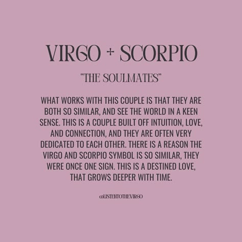 Virgo Love Compatibility + What Works 💞 #Listentothevirgo Virgo And Scorpio Relationship Love, Virgo And Scorpio Aesthetic, Virgo Compatibility Chart Relationships, Zodiac Signs Compatibility Relationships, Virgo And Scorpio Relationship, Scorpio And Virgo Relationship, Virgo Compatibility Chart, Virgo X Scorpio, Virgo And Virgo