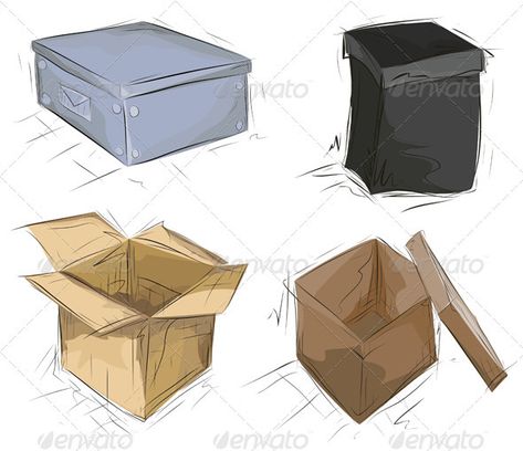 Open Box Drawing, Sketch Cube, Table Sketch, Object Illustration, Aesthetic Grunge Tumblr, Sketch Style, Sketch A Day, Ap Art, Mini Canvas Art