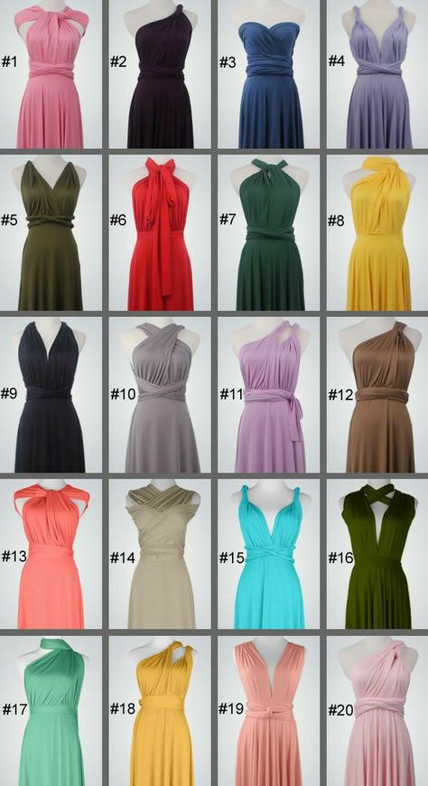 Multi Way Bridesmaid Dress, Infinity Dress Ways To Wear, Infinity Dress Styles, Vestido Convertible, Multi Wrap Dress, Infinity Wrap Dresses, Infinity Dress Bridesmaid, Multiway Dress, Convertible Bridesmaid Dress