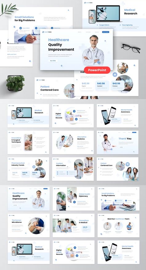 Hospital Presentation Design, Medical Ppt Template, Health Presentation Design, Medical Presentation Design, Healthcare Presentation, Ppt Design Templates, Medical Powerpoint Templates, Storyboard Comic, Powerpoint Templates Free Download