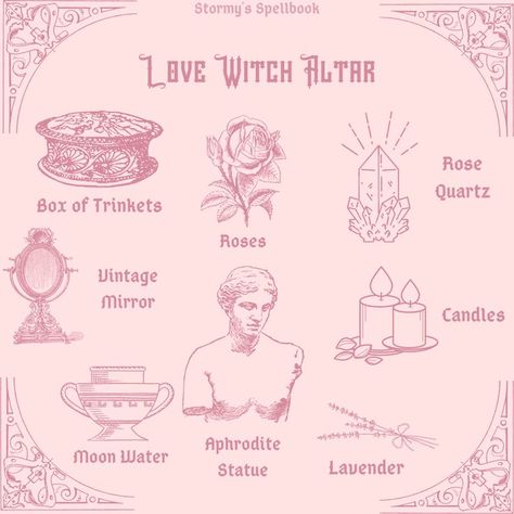 Love Witch Altar, Romantic Pfp, Mythology Goddesses, Aphrodite Altar, Grimoire Ideas, Lady Aphrodite, Witch Altar, Aphrodite Aesthetic, The Love Witch