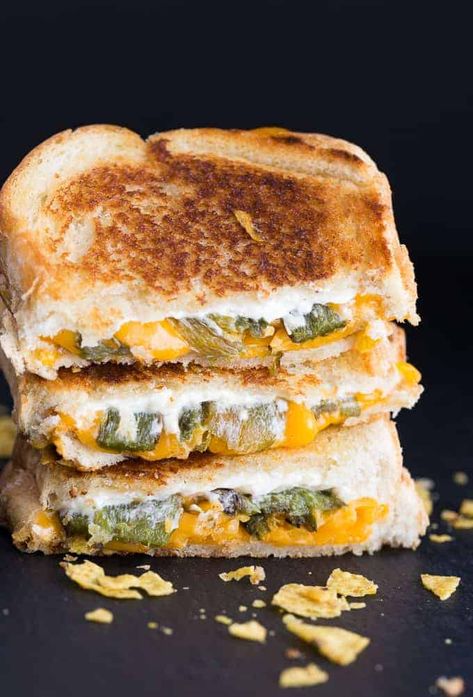 Adult Grilled Cheese, Grilled Cheese Recipes Easy, Popper Grilled Cheese, Easy Grilled Cheese, Jalapeno Popper Grilled Cheese, Simply Stacie, Grill Cheese, Bacon Grilled Cheese, Grilled Sandwiches