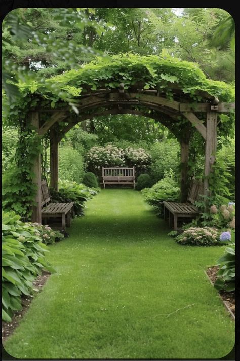 Taman Vintage, Have Inspiration, Outdoor Decor Backyard, Garden Landscape Design, Garden Structures, Garden Layout, Alam Yang Indah, Layout Ideas, Front Garden