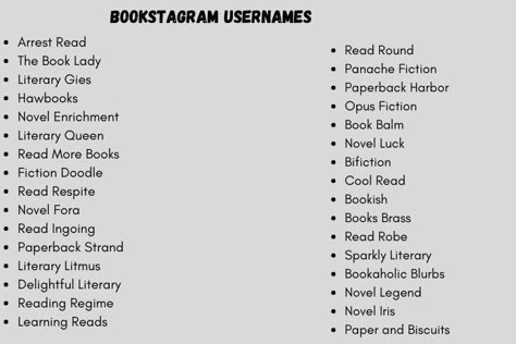 Bookish Names For Instagram, Book Account Names Ideas, Cute Bookstagram Names, Instagram Username Ideas For Book Lovers, Bookstore Names Ideas, Caption For Book Readers, Bookstagram Username Ideas, Bookstagram Names, Bookstagram Name Ideas