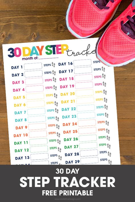 Did you make New Year's goals to get your body moving? Use the 30 Day Step Tracker to get moving! Track your daily steps with this free printable. #fitnesschallenge #fitnessmotivation #workoutplan #freeprintable #exerciseideas #steptracker 30 Day Step Challenge, Step Challenge Ideas, Daily Steps, Steps Challenge, Step Challenge, Free Printable Workout Sheets, Walking Log Printable, Walking Tracker, Steps Tracker Printable Free