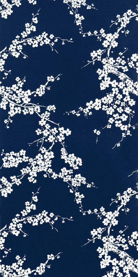 Blue Widget, Japanese Motifs, Blue Floral Wallpaper, Blue Flower Wallpaper, Love Pinterest, Dark Blue Wallpaper, Hair Portrait, Vintage Flowers Wallpaper, Blue Wallpaper Iphone