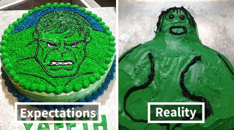 Expectations Vs Reality: 10+ Of The Worst Cake Fails Ever Epic Cake Fails, Cake Fail, Baking Fails, Bad Cakes, Cooking Fails, Cake Funny, Funny Cakes, Ugly Cakes, Cake Fails