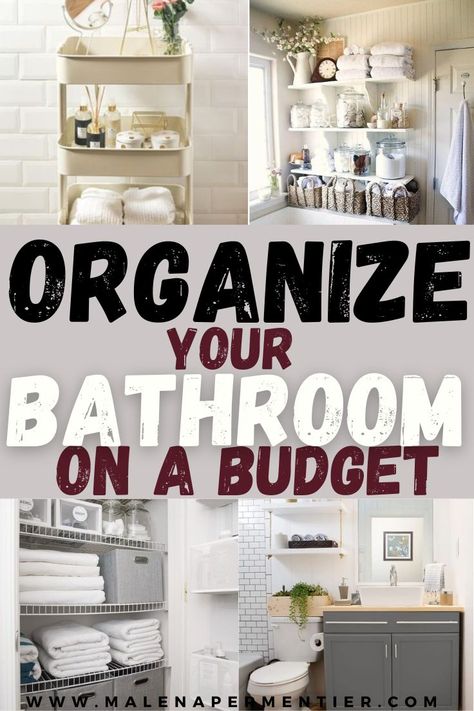 bathroom organization - best ways to organize a bathroom Double Sink Counter Organization, Hair Product Storage Ideas Bathroom, How To Organize Open Bathroom Shelves, Bathroom Nook Storage, Bathroom Organization For Small Spaces, Bathroom Medicine Storage Ideas, Under Counter Bathroom Organization, Bathroom Organization No Cabinets, How To Store Bathroom Products