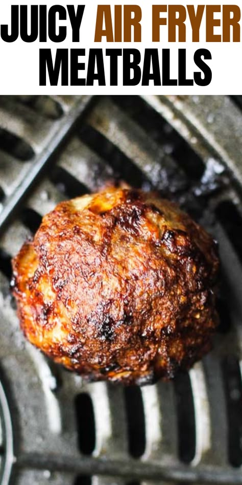 Juicy healthy ground beef air fryer meatballs. Use them as an appetizer, try them as a main dish (pair up with some Air fryer french fries ) or just cook this little meatballs for your kids, they love it! You can use chicken or turkey in this recipe too. Meal prep and lunch box ready. #airfryerketo #airfryermeatballs Ground Beef Air Fryer, Beef Air Fryer, Meatballs Appetizer, Air Fryer Meatballs, Air Fryer Beef, Sauce Cocktail, Air Fryer French Fries, Air Fryer Review, Cooks Air Fryer