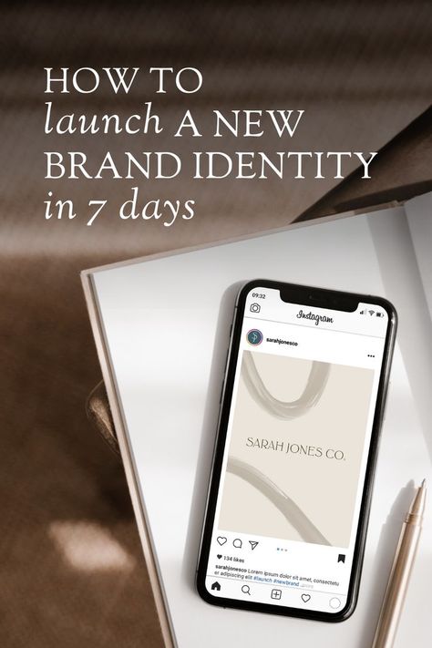 How to launch a new brand identity in 7 days Rebranding Fashion Brand, Rebrand Instagram Post, Launching A Brand, Launch Brand Instagram, How To Announce Rebranding, Rebrand Launch Ideas, Brand Relaunch Ideas, Rebranding Instagram Post, New Brand Launch Instagram Post