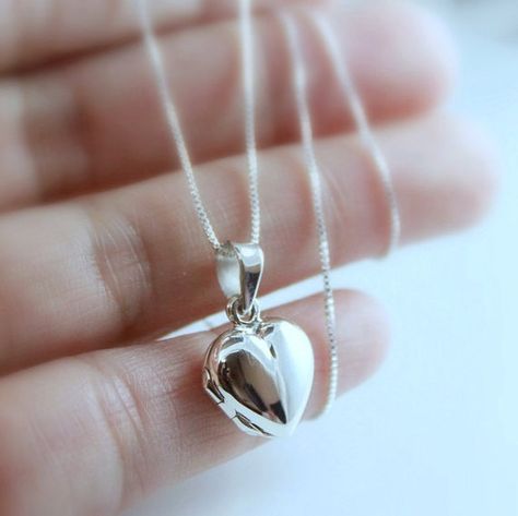 Heart Locket Necklace Silver, Silver Heart Locket, Silver Feather Necklace, Sterling Silver Locket Necklace, Silver Locket Necklace, Sterling Silver Locket, Silver Locket, Heart Locket Necklace, Sterling Silver Chain Necklace