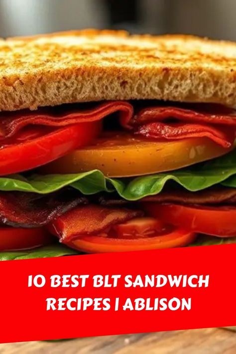 BLT sandwich with layers of crispy bacon, fresh lettuce, and ripe tomatoes on toasted bread. Gourmet Blt, Best Blt Sandwich, Breakfast Blt, Best Blt, Blt Sandwich Recipes, Classic Blt Sandwich, Blt Wraps, Avocado Blt, Blt Pasta