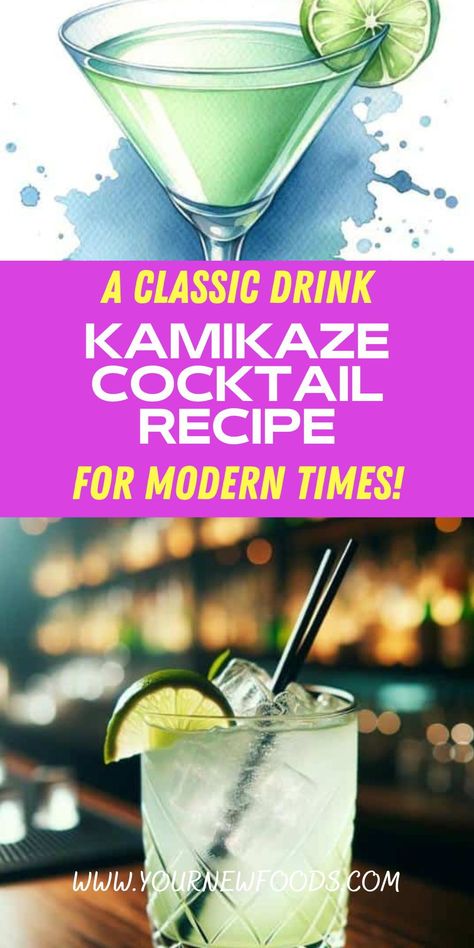 Kamikaze Cocktail Recipe, Kamikaze Drink Recipe, Kamakazi Shot Recipe, Kamakazi Drink, Kamikaze Shot Recipe, Kamikaze Recipe, Cocktails Recipes Vodka, Vodka Mixed Drinks Recipes, Mixologist Cocktails