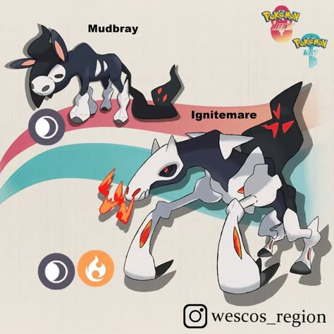 Fire Fakemon, Fakemon Fanart, Horse Motorcycle, Pokemon Fanmade, Zoroark Pokemon, Pokemon Rpg, Pokemon Fusion Art, Pokemon Ideas, Pokemon Breeds