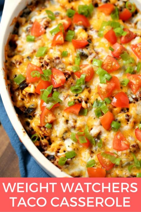 Aug 27, 2019- This Weight Watchers Taco Casserole Recipe is a variation of my favorite Weight Watchers friendly Casserole With Ground Turkey, Sandwich Vegetarian, Weight Watchers Casserole, Weight Watchers Meals Dinner, Weight Watchers Meal Plans, Weight Watchers Recipes Desserts, Weight Watchers Chicken, Weight Watcher Dinners, Resep Diet