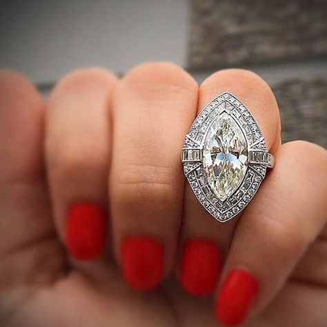 Pinterest: @DiamondsByRL Marquis Diamond, Wedding Ring Styles, Marquise Shape Diamond, Wedding Ring For Women, Titanium Wedding Rings, Platinum Diamond Engagement Rings, Marquise Ring, Diamond Promise Rings, Engagement Rings Marquise