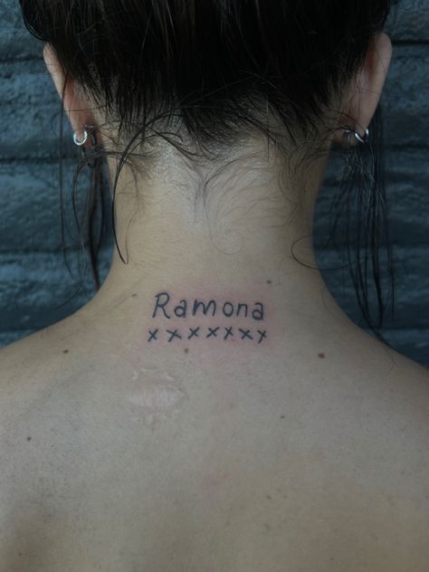 #scottpilgrimvstheworld #ramonaflowers #tattoideas Scott Pilgrim Tattoo, Ramona Flowers, Scott Pilgrim Vs. The World, Flowers Tattoo, Scott Pilgrim, Minimalist Tattoo, Flower Tattoos, Needlepoint, Tatting