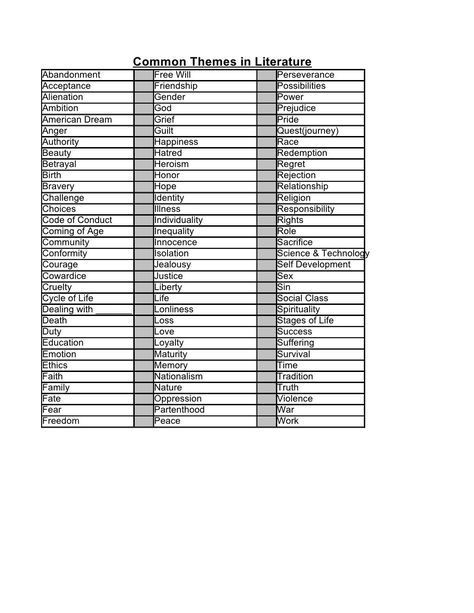 Common Themes In Literature Themes In Literature, List Of Adjectives, All About Me Book, Theme List, Literary Themes, Nature Story, Literary Elements, Reading Themes, The Writing Process