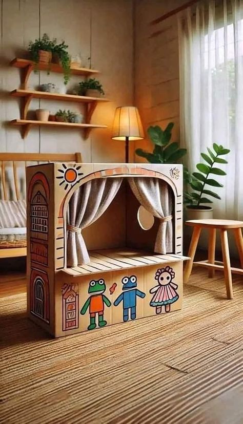 Baby 2024, Cardboard Crafts Kids, Cardboard Box Crafts, Cardboard Toys, Puppet Crafts, Childrens Games, Teaching Aids, Toddler Learning Activities, Victor Hugo