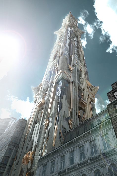 Stunning New York Skyscraper with Highly Decorative Carved Stone Facade Décor Steampunk, Neo Art Deco, Mark Foster, Stone Facade, Skyscraper Architecture, Nyc Design, Living Modern, Chrysler Building, Nature Wallpapers