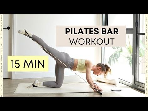 (60) 15 MIN PILATES BAR workout for lower body - YouTube Pilates Bar Workout For Beginners, Pilates Bar Exercises, Pilates Bar Workout, Bar Exercises, Pilates Barre Workout, Exercise Pilates, Pilates Bar, Beginner Pilates, Pilates Stretches