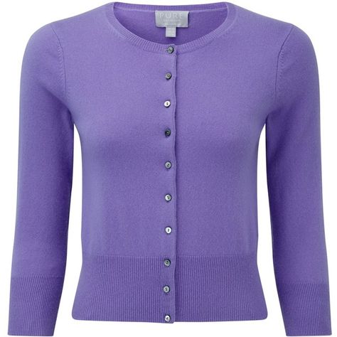 Pure Collection Camilla Crop Cashmere Cardigan, Deep Lavender ($130) ❤ liked on Polyvore featuring tops, cardigans, 3/4 sleeve cardigan, button cardigan, purple cropped cardigan, purple cashmere cardigan and cropped cardigan Musical Outfit Ideas, Cardigans Cropped, Purple Cropped Cardigan, Lavender Cardigan, Sweaters Cropped, Cardigan Purple, Cardigan Short, Purple Crop Top, Three Quarter Sleeve Tops