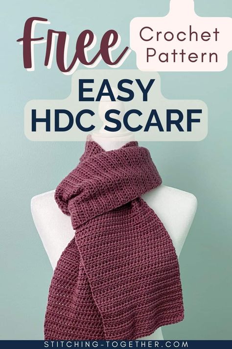 Taylor Swift Scarf Pattern, Quick Knitted Scarf Patterns, Crochet Scraft Pattern, Single Crochet Scarf For Beginners, Half Double Crochet Scarf Pattern Free, Hdc Crochet Scarf Pattern Free, Hdc Scarf Pattern, Crochet Scarf Thick Yarn, Dk Crochet Scarf Pattern Free