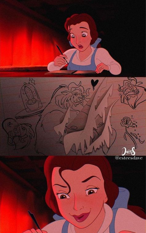 Beauty And The Beast Drawing, Cartoon Movie Characters, Anime Wall Prints !!, Belle And Beast, Disney Princess Artwork, Disney Characters Videos, Disney Fun Facts, Belle Disney, Disney Jokes