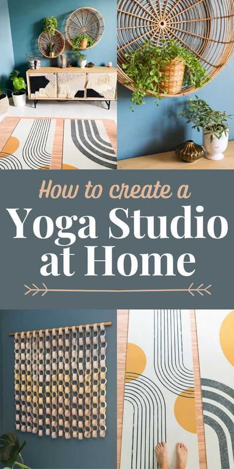 HomeSetting up a home yoga room tips Small Space Yoga Area, Buddha Inspired Bedroom, Hot Yoga Room At Home, Basement Meditation Room, Basement Yoga Room, Yoga Room Design At Home, Home Yoga Room Ideas, Yoga Room Inspiration, Yoga Studio At Home