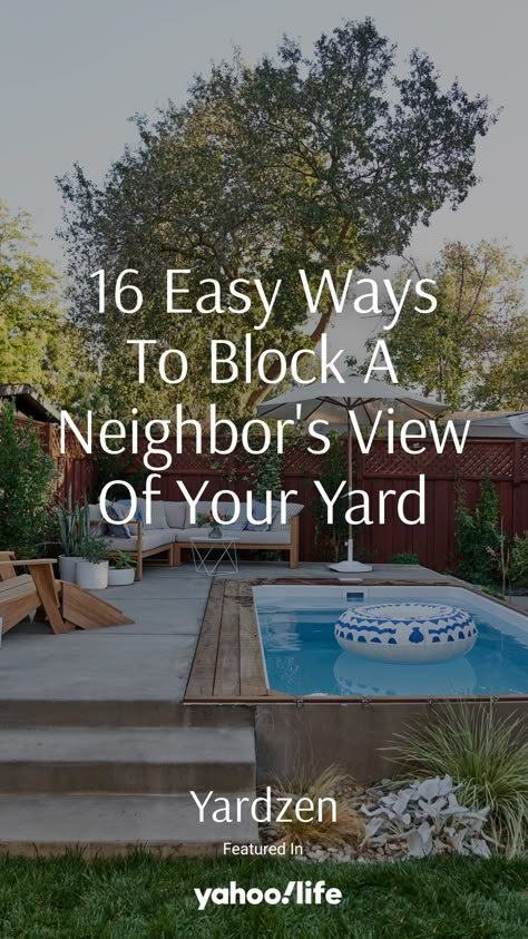 How To Get Privacy In Your Backyard, Cheap Ways To Add Privacy To Backyard, Backyard Privacy Ideas From Neighbors Wall, Backyard Landscaping To Hide Neighbors, Backyard Privacy On A Budget, Blocking Out Neighbours, Instant Privacy Backyards, Dividing Backyard Spaces, Privacy Screen Between Neighbors