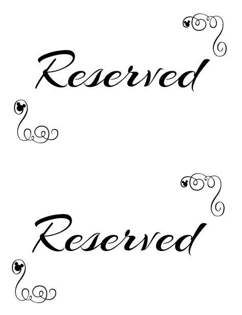 Free Printable Reserved Seating Signs for Your Wedding Ceremony Reserved Table Signs Printable Free, Reserved Signs For Tables, Reserved Seating Signs, Free Place Card Template, Ceremony Template, Printable Signs Free, Reserved Wedding Signs, Reserved Table Signs, Wedding Seating Signs